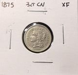1875-P Nickel Three Cents, Nicely Circulated XF, (27062)