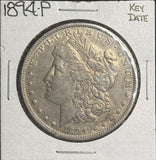 1894-P Morgan Silver Dollar, Key Date, Nice AU, (27100)