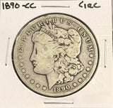 1890-CC Morgan Silver Dollar, Nicely Circulated. (27102)