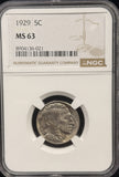 1929-P Buffalo Nickel, MS63 NGC (27111)
