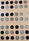 Mercury Dime Partial Set, 1916-1945, 59pcs Average Circulated (27115)