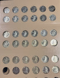 Mercury Dime Partial Set, 1916-1945, 59pcs Average Circulated (27115)