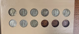 Mercury Dime Partial Set, 1916-1945, 59pcs Average Circulated (27115)