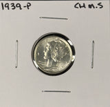 1939-P  Mercury Head Dime, Choice Uncirculated. (27212)
