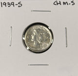 1939-S  Mercury Head Dime, Choice Uncirculated. (27216)