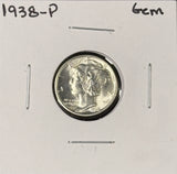 1938-P  Mercury Head Dime, Choice Uncirculated. (27254)