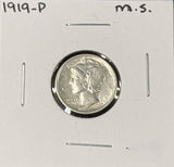1919-P Mercury Head Dime, Choice Uncirculated (27300)
