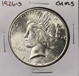 1926-S Peace Silver Dollar, Choice Uncirculated, White, (27356)