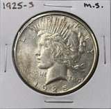 1925-S Peace Silver Dollar, Choice Uncirculated, White, (27364)