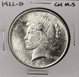 1922-D Peace Silver Dollar, Choice Uncirculated, White, (27382)