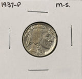 1937-P Buffalo Nickel, Choice Uncirculated.  (27392)
