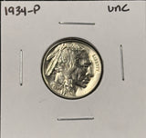 1934-P  Buffalo Nickel, Choice Uncirculated.  (27404)