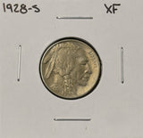 1928-S  Buffalo Nickel, Nicely Circulated XF.  (27416)