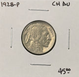 1928-P  Buffalo Nickel, Choice AU.  (27420)