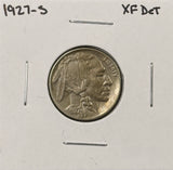 1927-S  Buffalo Nickel, Nicely Circulated XF Details, Ltly Cleaned. (27422)