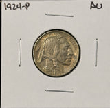 1924-P  Buffalo Nickel, Lightly Circulated AU. (27442)