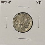 1921-P  Buffalo Nickel, Nicely Circulated. (27450)