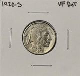 1920-S  Buffalo Nickel, VF Details. (27452)