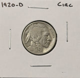 1920-D  Buffalo Nickel, Nicely Circulated. (27454)