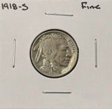 1918-S  Buffalo Nickel, Nicely Circulated. (27462)