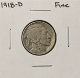 1918-D  Buffalo Nickel, Nicely Circulated. (27464)