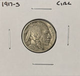 1917-S  Buffalo Nickel, Nicely Circulated. (27468)