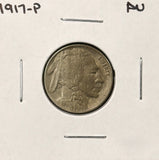 1917-P  Buffalo Nickel, Choice AU. (27472)