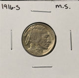 1916-S  Buffalo Nickel, Nice Uncirculated. (27474)