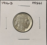 1916-D  Buffalo Nickel, Nice Unc. (27476)