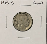 1915-S  Buffalo Nickel, Nicely Circulated . (27480)