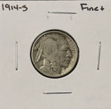 1914-S  Buffalo Nickel, Nicely Circulated. (27486)