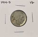 1914-D  Buffalo Nickel, Nicely Circulated. (27488)