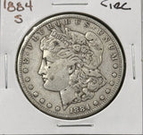 1884-S Morgan Silver Dollar, Nicely Circulated, (27518)