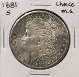 1881-S Morgan Silver Dollar, Choice Uncirculated, (27534)