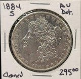 1884-S Morgan Silver Dollar, AU Detail, Cleaned, (27546)