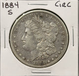 1884-S Morgan Silver Dollar, Nicely Circulated, (27548)