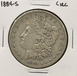 1884-S Morgan Silver Dollar, Nicely Circulated, (27550)