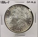 1886-P Morgan Silver Dollar, Choice Uncirculated, (27552)