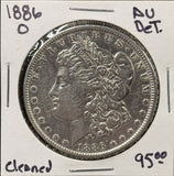 1886-O Morgan Silver Dollar, AU Details Cleaned, (27554)