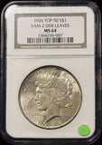 1926-P Peace Silver Dollar, Vam 2 DDR Leaves, MS64 NGC, (27572)