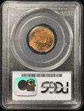1959-D Lincoln Memorial Cent, MS66RD PCGS (27585)
