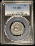 1862-P Seated Liberty Quarter, Civil War Date, PF61 PCGS White (27601)