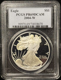2004-W Proof American Silver Eagle, PR69DCAM PCGS (27629)