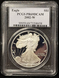2002-W Proof American Silver Eagle, PR69DCAM PCGS (27635)
