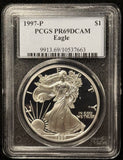 1997-P Proof American Silver Eagle, PR69DCAM PCGS (27645)