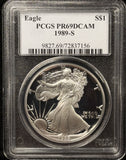 1989-S Proof American Silver Eagle, PR69DCAM PCGS (27656)