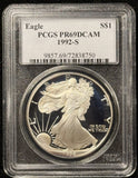 1992-S Proof American Silver Eagle, PR69DCAM PCGS (27662)