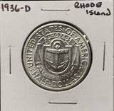 1936-D Rhode Island Commemorative Half Dollar, Nice Unc. (27666)