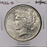 1926-D Peace Silver Dollar, AU/UNC, White. (27676)