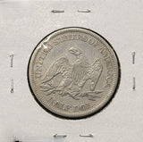 1864-P Seated Liberty Half Dollar, Civil War Date, AU Details, Cleaned (27692)